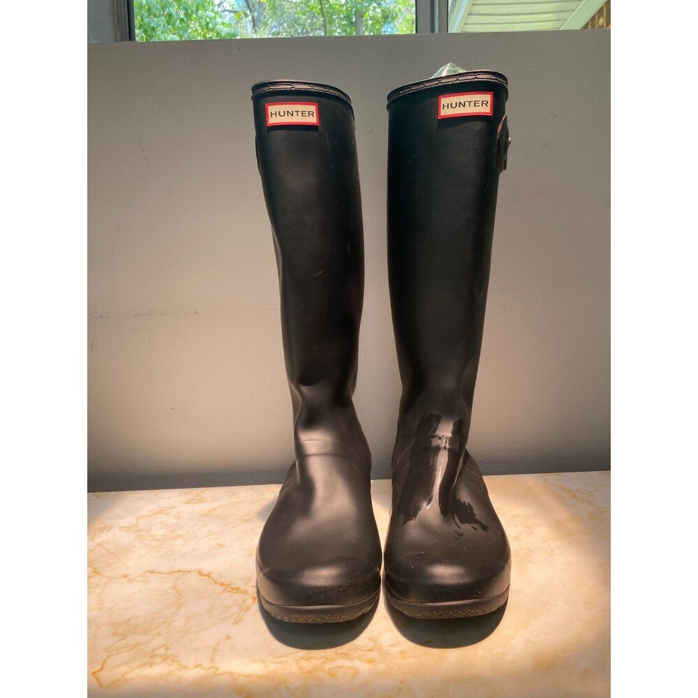 Hunter Men's 11 original tall rain boots In Black Size 11 - Picture 2 of 8
